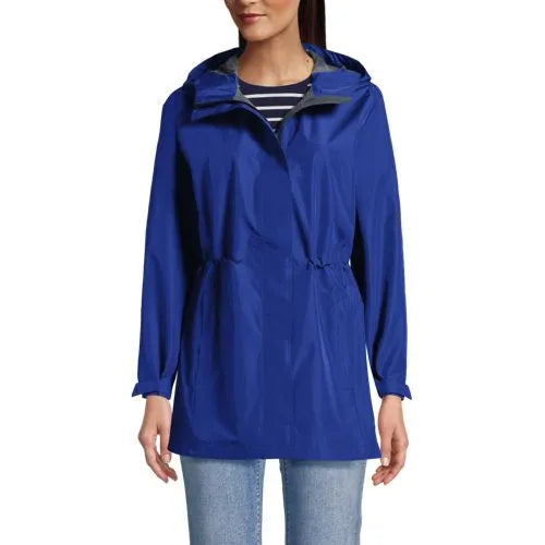School Uniform Women's Waterproof Hooded Packable Rain Jacket