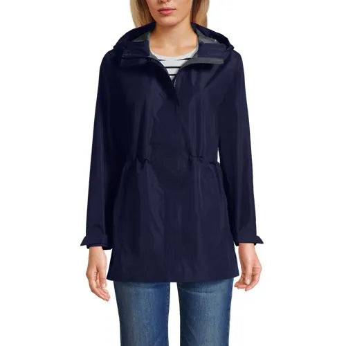 School Uniform Women's Waterproof Hooded Packable Rain Jacket