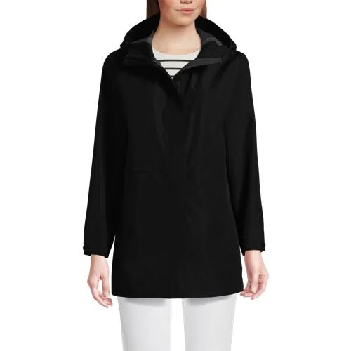 School Uniform Women's Waterproof Hooded Packable Rain Jacket