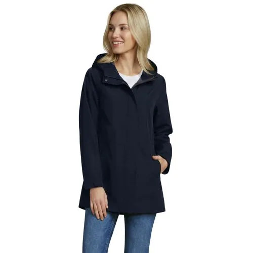 School Uniform Women's Waterproof Hooded Packable Rain Jacket
