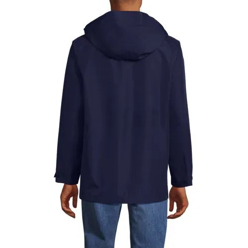 Men's Waterproof Hooded Packable Rain Jacket
