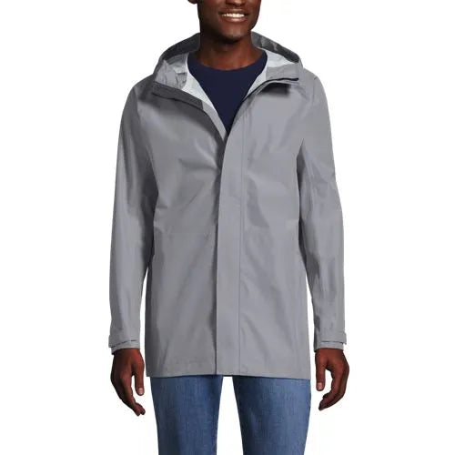 Men's Waterproof Hooded Packable Rain Jacket