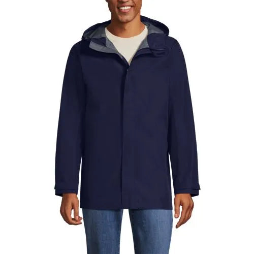 Men's Waterproof Hooded Packable Rain Jacket