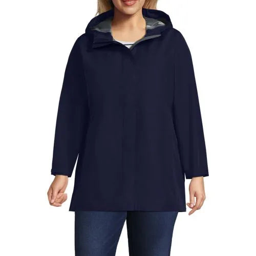 School Uniform Women's Waterproof Hooded Packable Rain Jacket