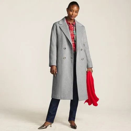 Women's Insulated Double Breasted Wool Coat