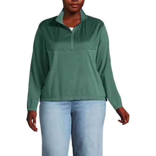Women's Plus Size Anyweather Fleece Half Zip Pullover