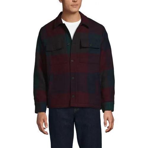 Men's Wool Blend Shirt Jacket