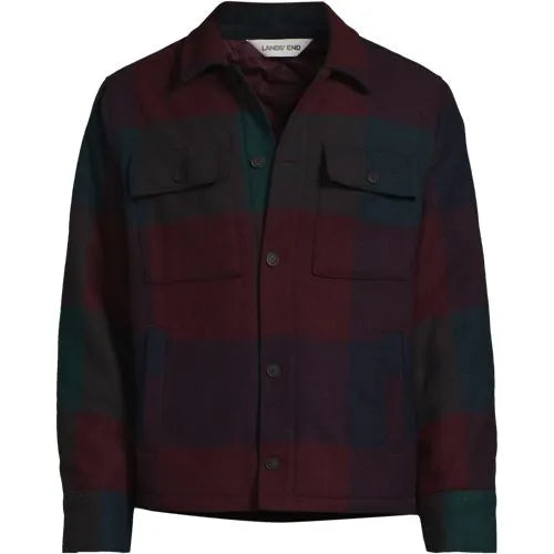 Men's Wool Blend Shirt Jacket