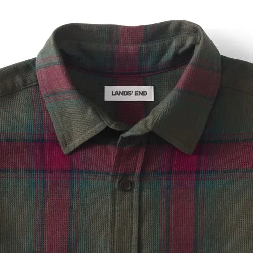 Men's Long Sleeve Woven Waffle Work Shirt