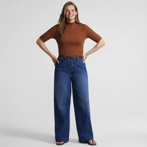 Women's Wide Rib Mock Turtleneck