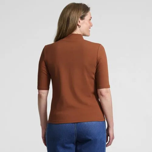 Women's Wide Rib Mock Turtleneck