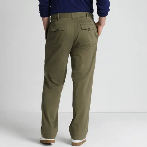 Men's Knockabout Comfort Waist Relaxed Fit Pleated Front Chino Pant