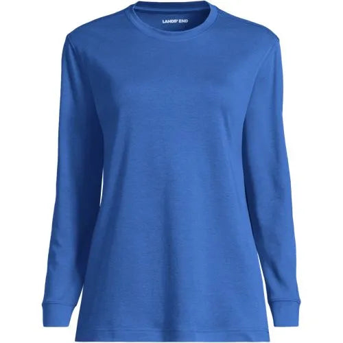 Women's Cotton Relaxed Long Sleeve Crew Neck