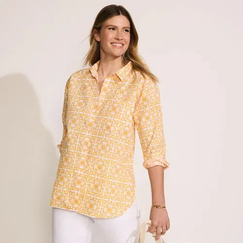 Women's No Iron Poplin Extra Long Tunic