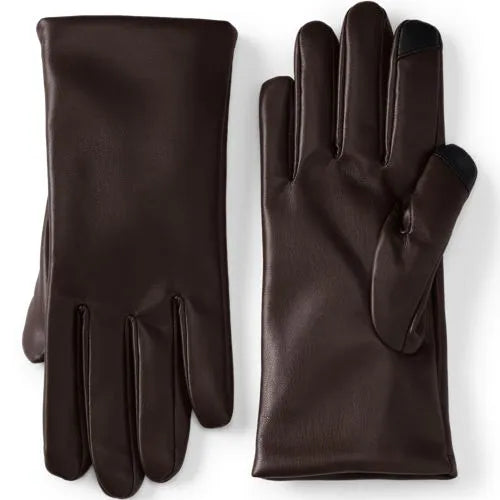 Women's Cashtouch Lined Faux Leather Glove