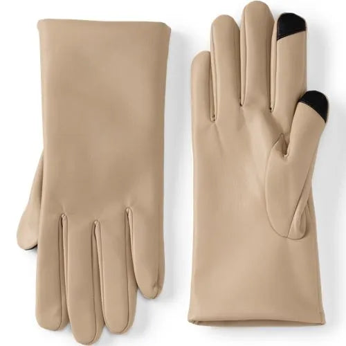 Women's Cashtouch Lined Faux Leather Glove