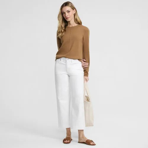 Women's Denim High Rise Wide Leg Crop Jeans