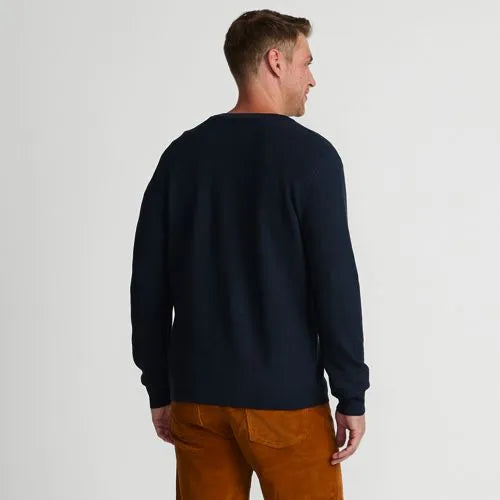 Men's Long Sleeve Washable Merino Wool V-neck Sweater