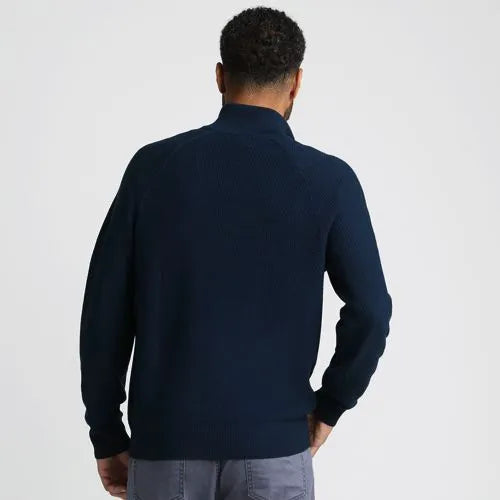 Men's Long Sleeve Washable Merino Wool Quarter Zip Sweater