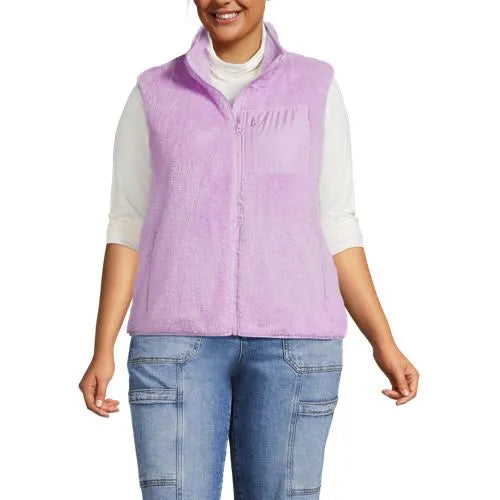 Women's Plus Size Cozy Sherpa Fleece Vest
