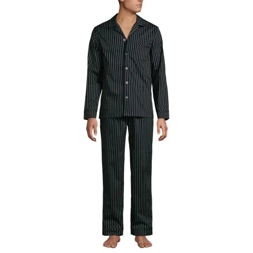 Men's Long Sleeve Temperature Regulating Woven Sleep Set