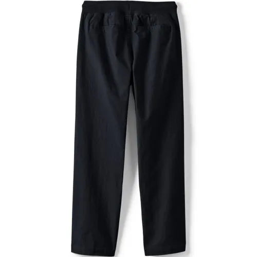 Boys Stretch Soft Rib Waist Iron Knee Pull On Pants
