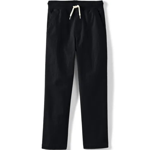 Boys Stretch Soft Rib Waist Iron Knee Pull On Pants