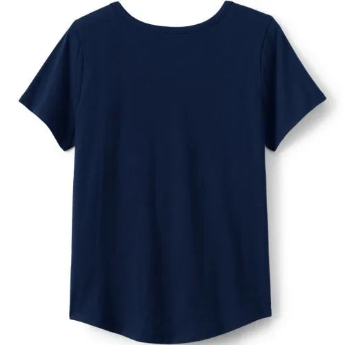 Girls Short Sleeve Curved Hem Graphic Tee Shirt