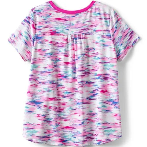 Girls Short Sleeve Active Curved Hem Tee