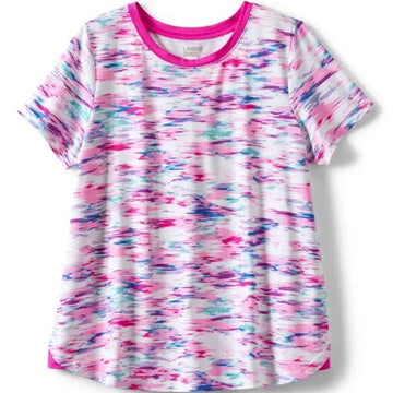 Girls Short Sleeve Active Curved Hem Tee