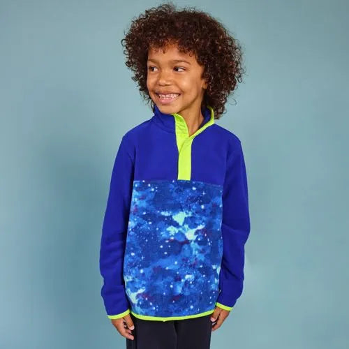 Kids Anyweather Fleece Snap Neck Pullover