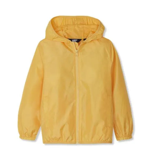 Kids Waterproof Hooded Packable Rain Jacket