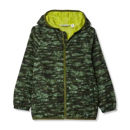 Kids Waterproof Hooded Packable Rain Jacket
