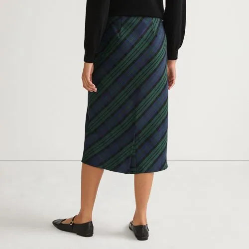 Women's Brushed Flannel Midi Column Skirt