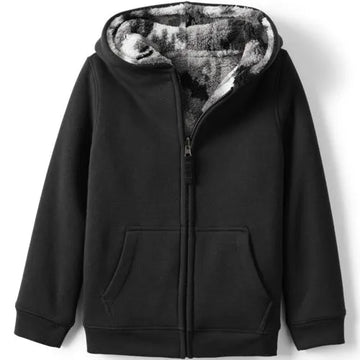 Kids Reversible Sherpa Fleece Hoodie