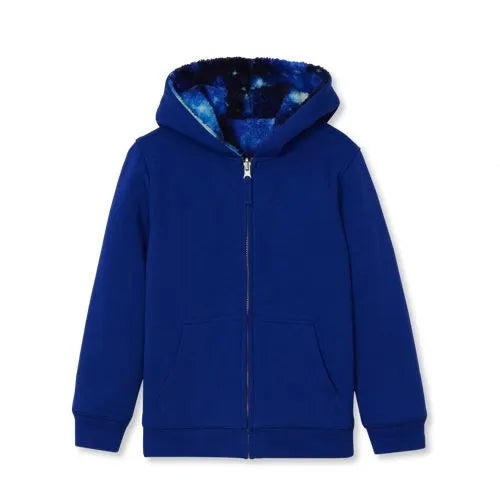 Kids Reversible Sherpa Fleece Hoodie