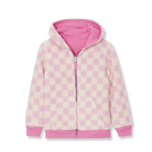 Kids Reversible Sherpa Fleece Hoodie
