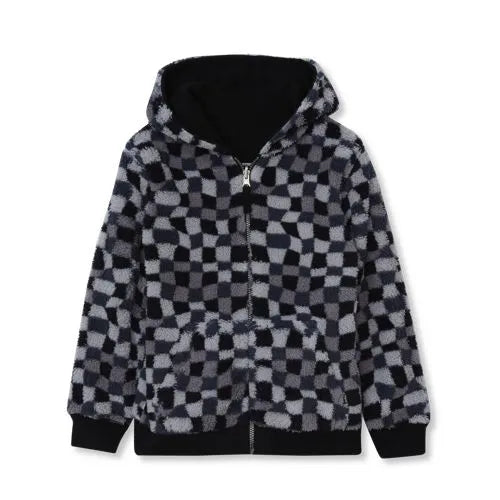 Kids Reversible Sherpa Fleece Hoodie