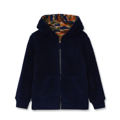Kids Reversible Sherpa Fleece Hoodie