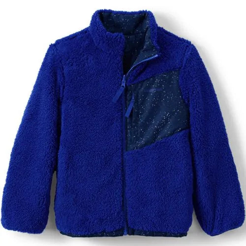Girls Reversible Fleece Puffer Jacket