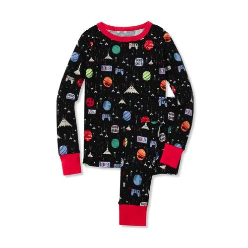 Kids Long Sleeve Top and Bottom Snug Fit Pajama Set