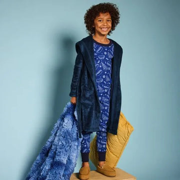 Kids Long Sleeve Top and Bottom Snug Fit Pajama Set