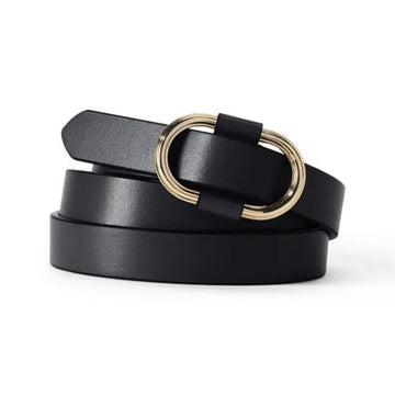 Women's Adjustable Skinny Leather Belt