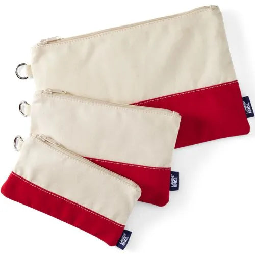 Zip Canvas Pouch 3 Pack