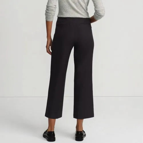 Women's Bi Stretch High Rise Pintuck Wide Leg Crop Pants