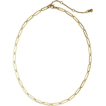 Water-Resistant Short Link Layering Single Necklace