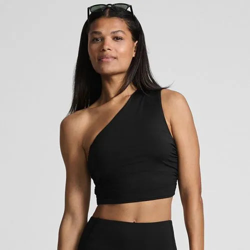 Women's Ruched One Shoulder Midkini Top