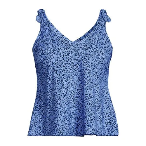 Women's Tie Shoulder Flutter Tankini Top
