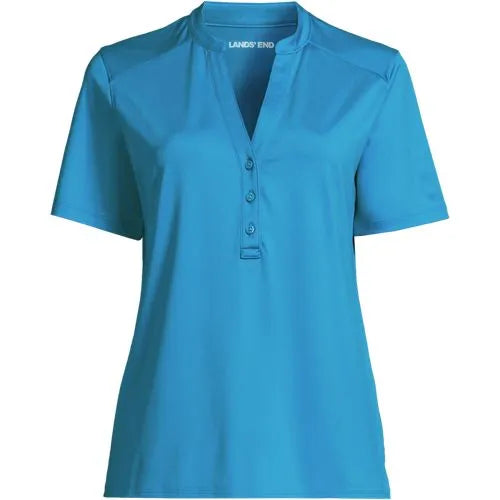 Women's Rapid Dry Short Sleeve V-neck Henley Shirt