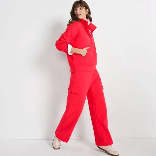 Women's Serious Sweats High Rise Wide Leg Cargo Pant - Set Bottom